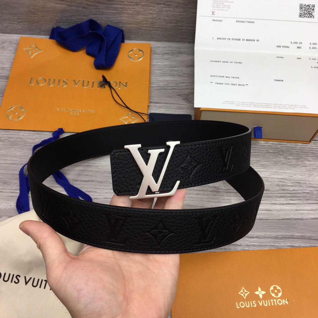 Louis Vuitton LV Reversible 4cm Logo Belt