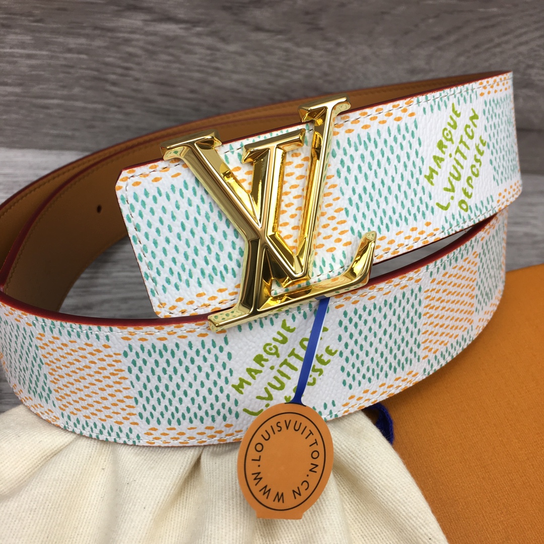 Louis Vuitton LV Men's Reversible 4cm Printed Canvas Belt