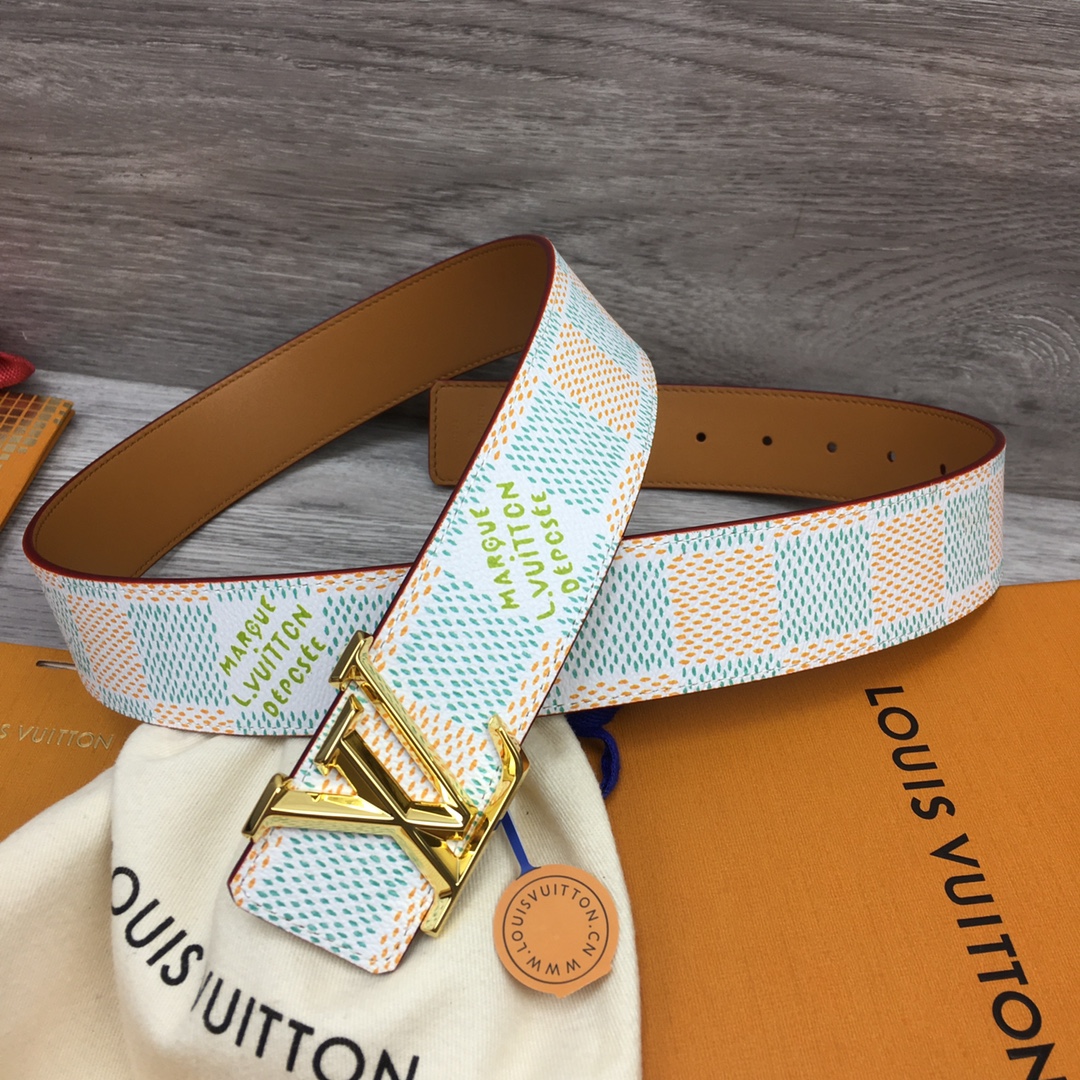 Louis Vuitton LV Men's Reversible 4cm Printed Canvas Belt