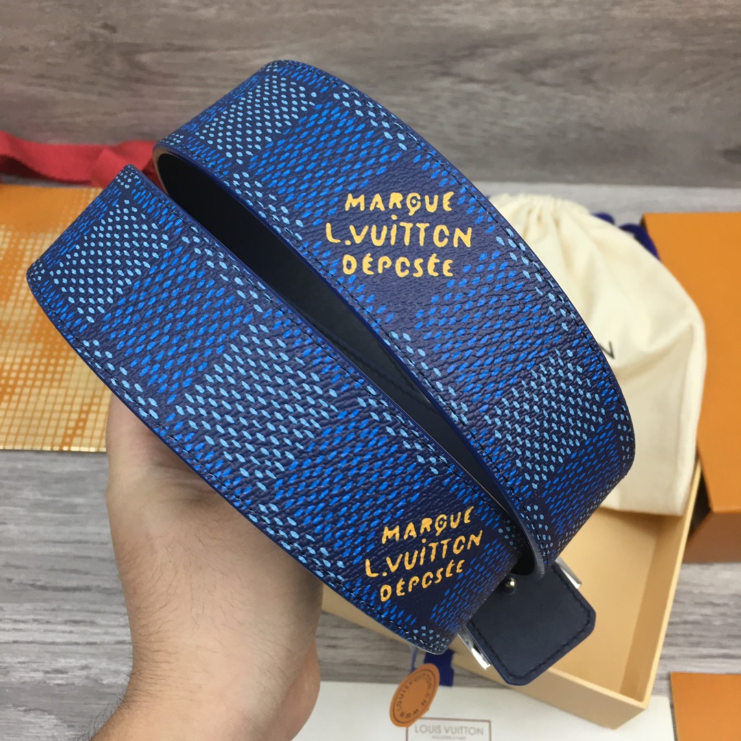 Louis Vuitton LV Men's Reversible 4cm Printed Canvas Belt