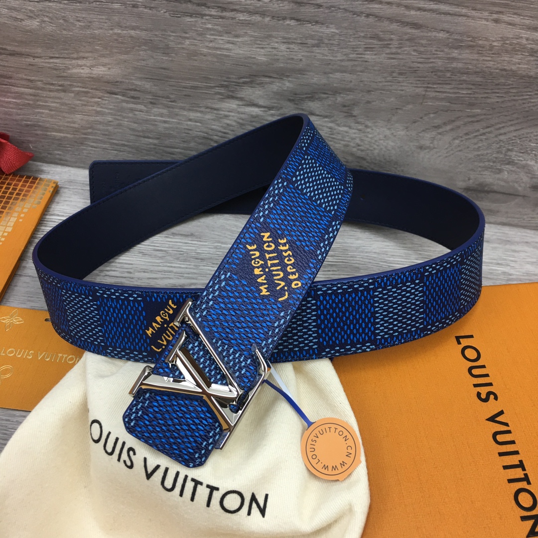 Louis Vuitton LV Men's Reversible 4cm Printed Canvas Belt