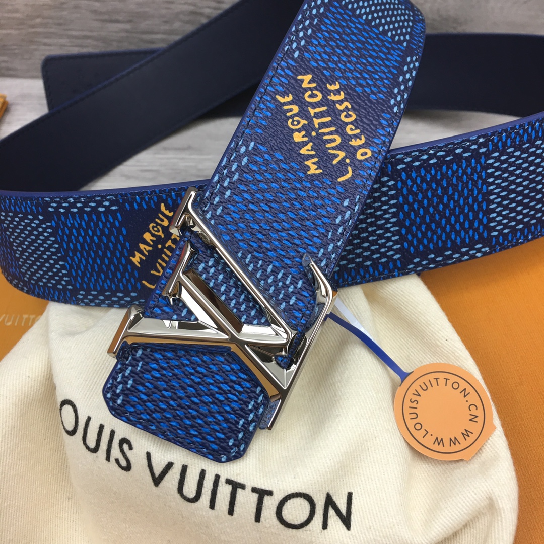 Louis Vuitton LV Men's Reversible 4cm Printed Canvas Belt