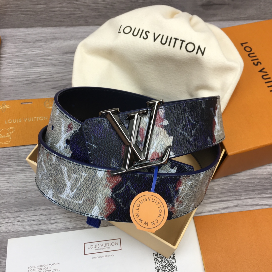 Louis Vuitton LV Men's Reversible 4cm Printed Canvas Belt