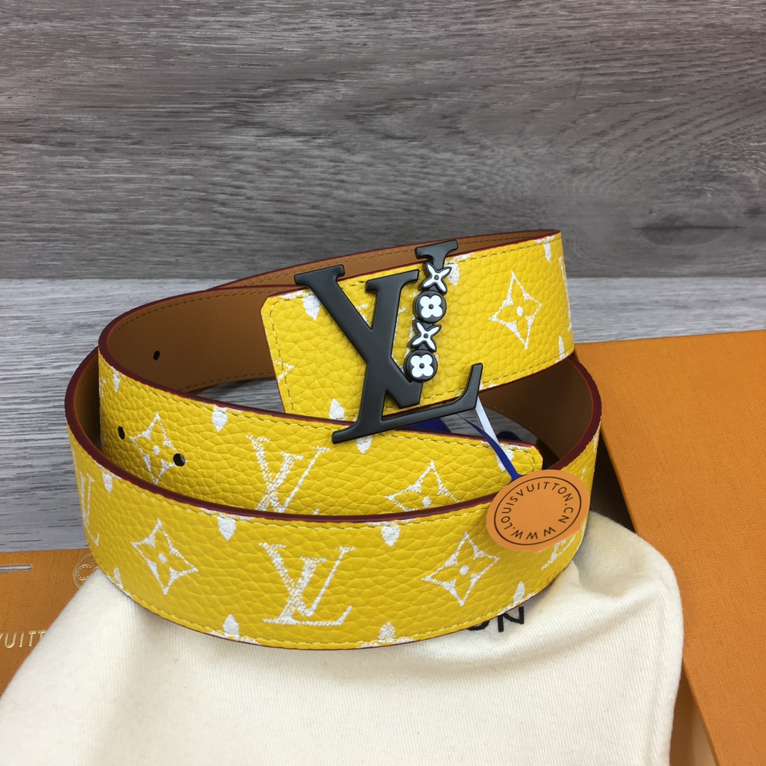 Louis Vuitton LV Men's New Season 4cm Floral Enamel Belt