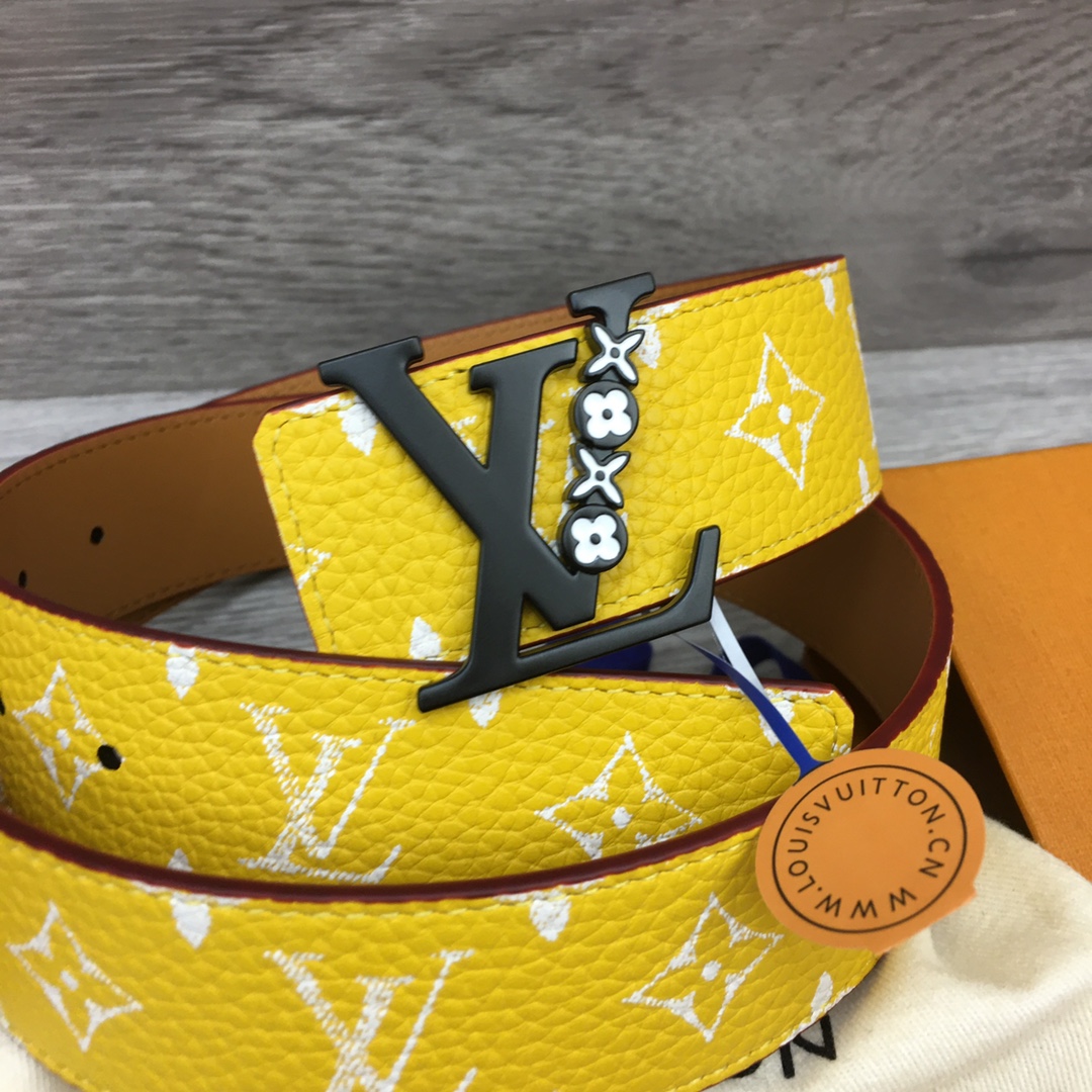 Louis Vuitton LV Men's New Season 4cm Floral Enamel Belt