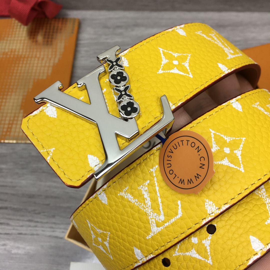 Louis Vuitton LV Men's New Season 4cm Floral Enamel Belt