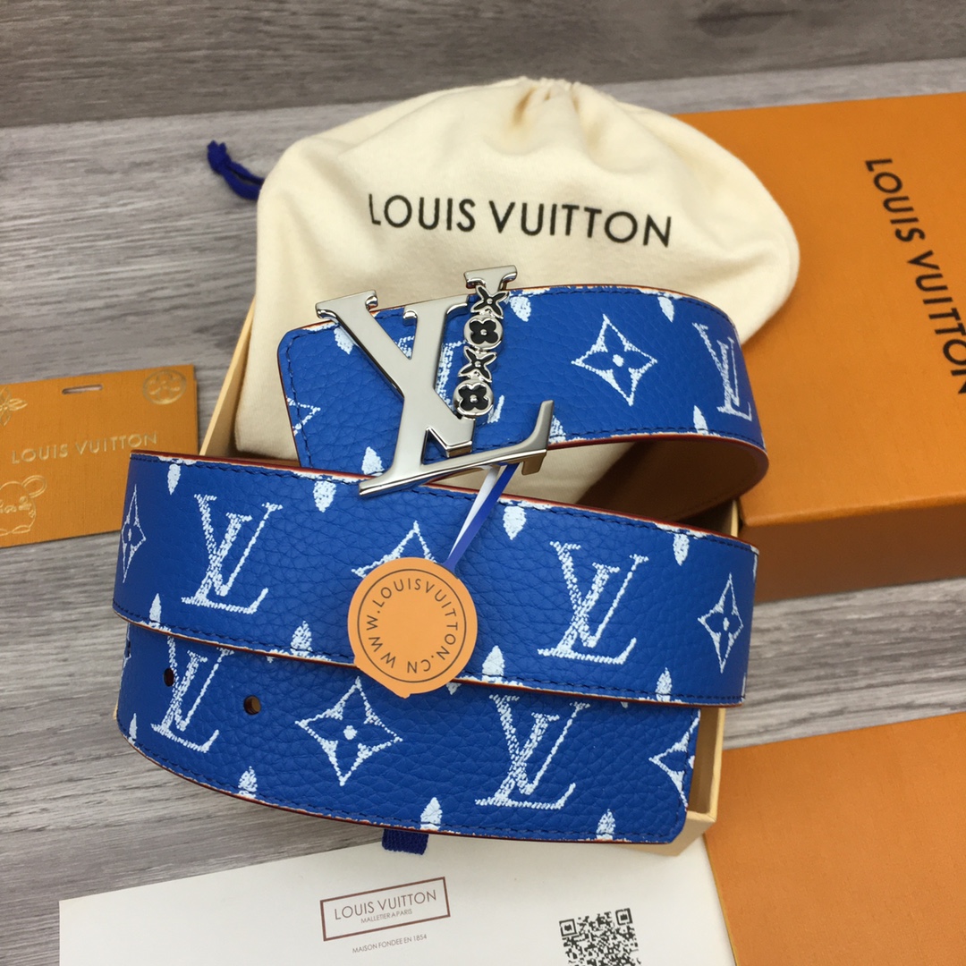 Louis Vuitton LV Men's New Season 4cm Floral Enamel Belt