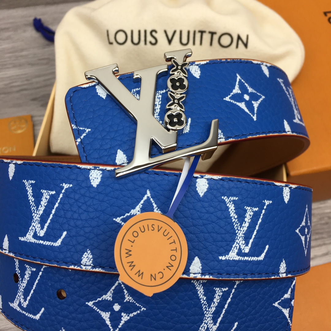 Louis Vuitton LV Men's New Season 4cm Floral Enamel Belt