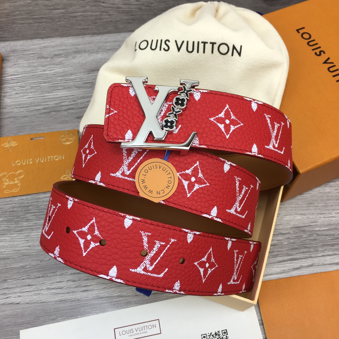 Louis Vuitton LV Men's New Season 4cm Floral Enamel Belt