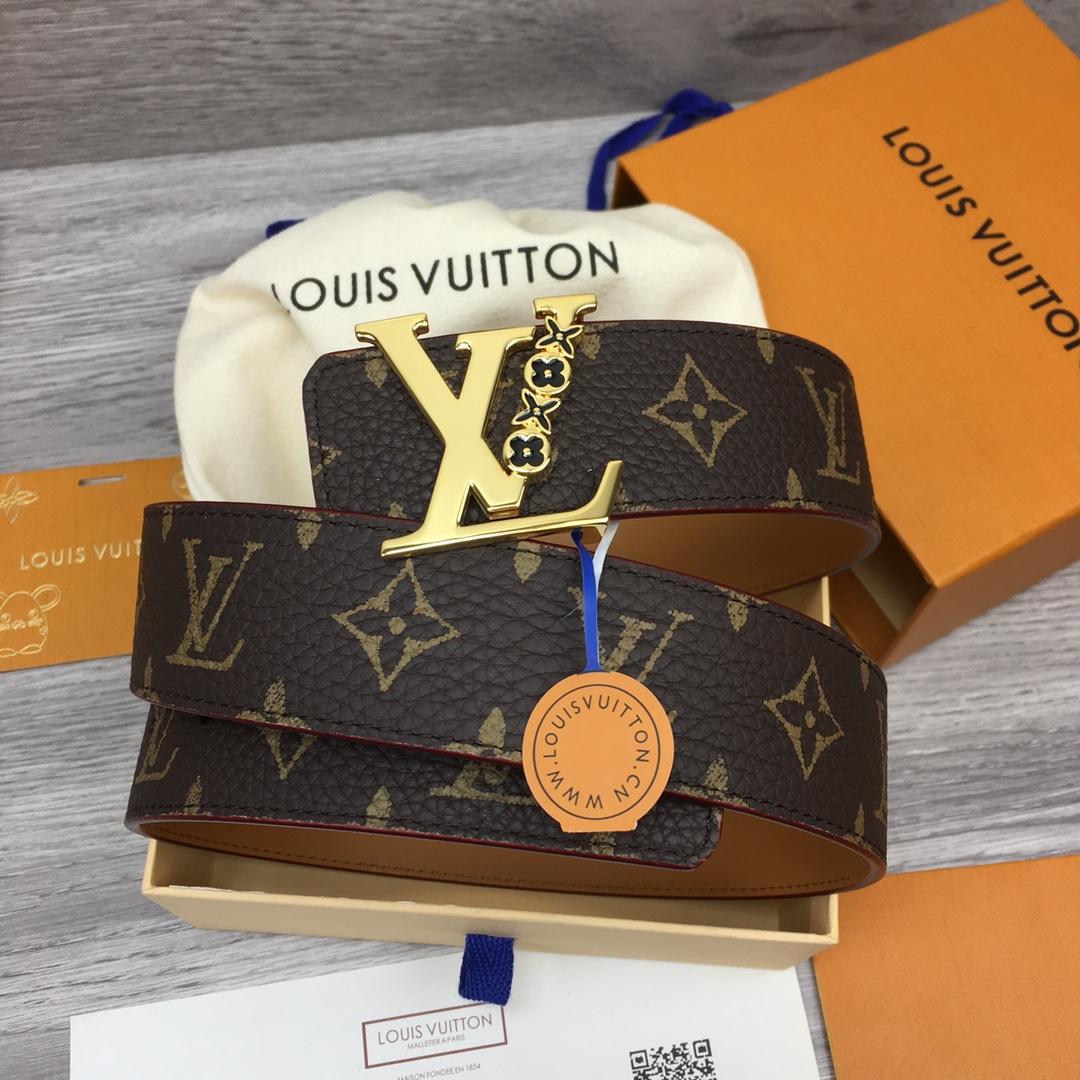 Louis Vuitton LV Men's New Season 4cm Floral Enamel Belt