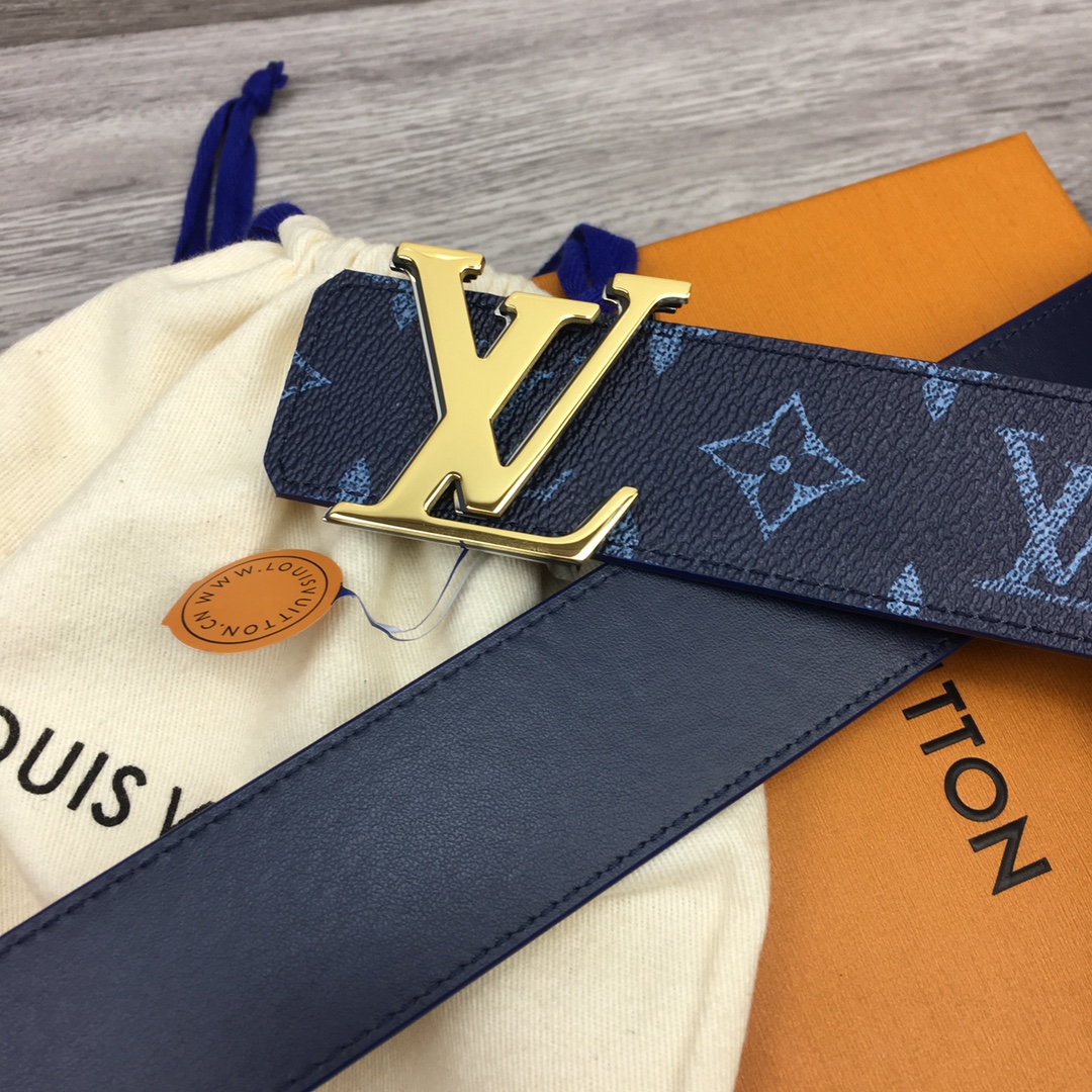 Louis Vuitton LV Custom Gradient Letter 4cm Reversible Belt