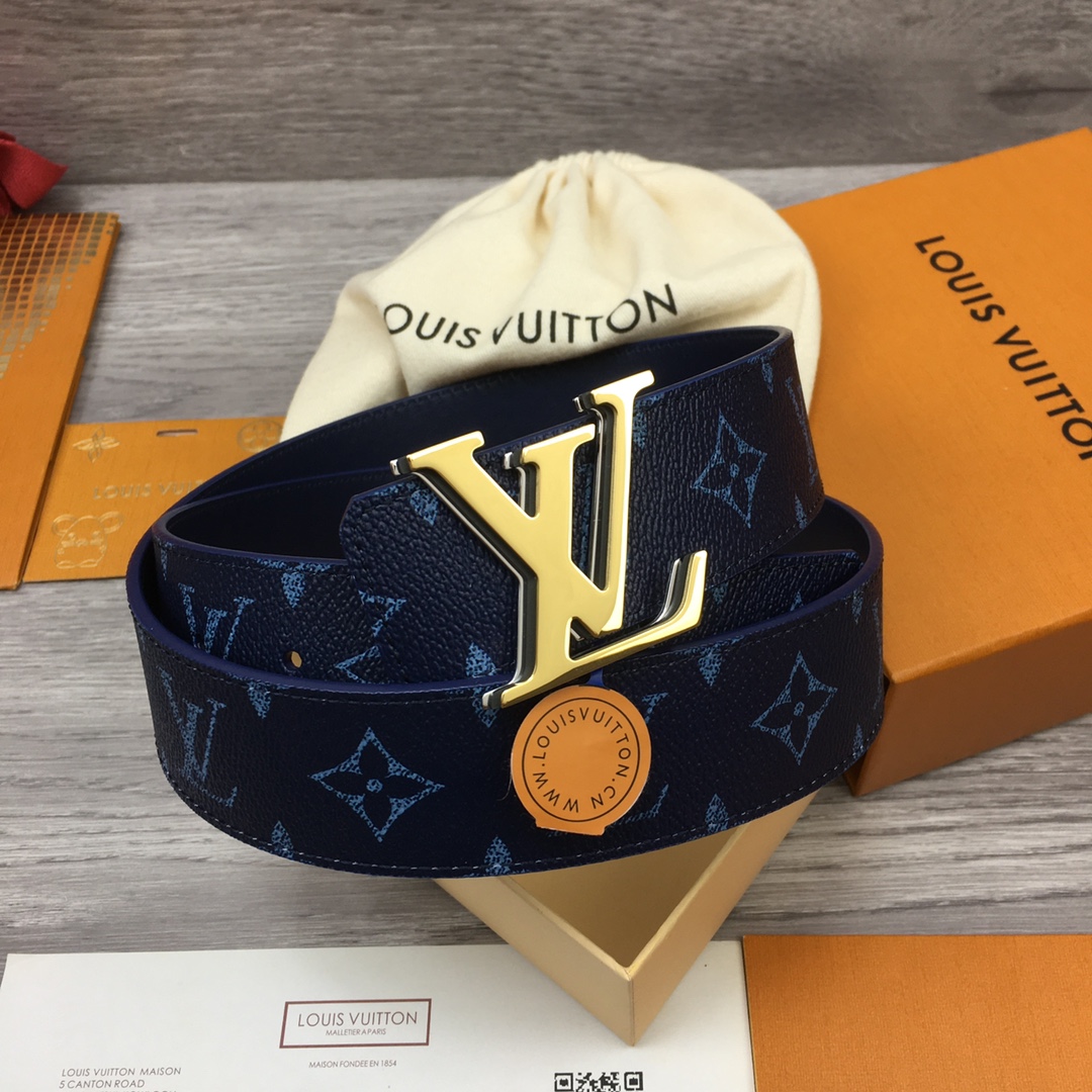 Louis Vuitton LV Custom Gradient Letter 4cm Reversible Belt