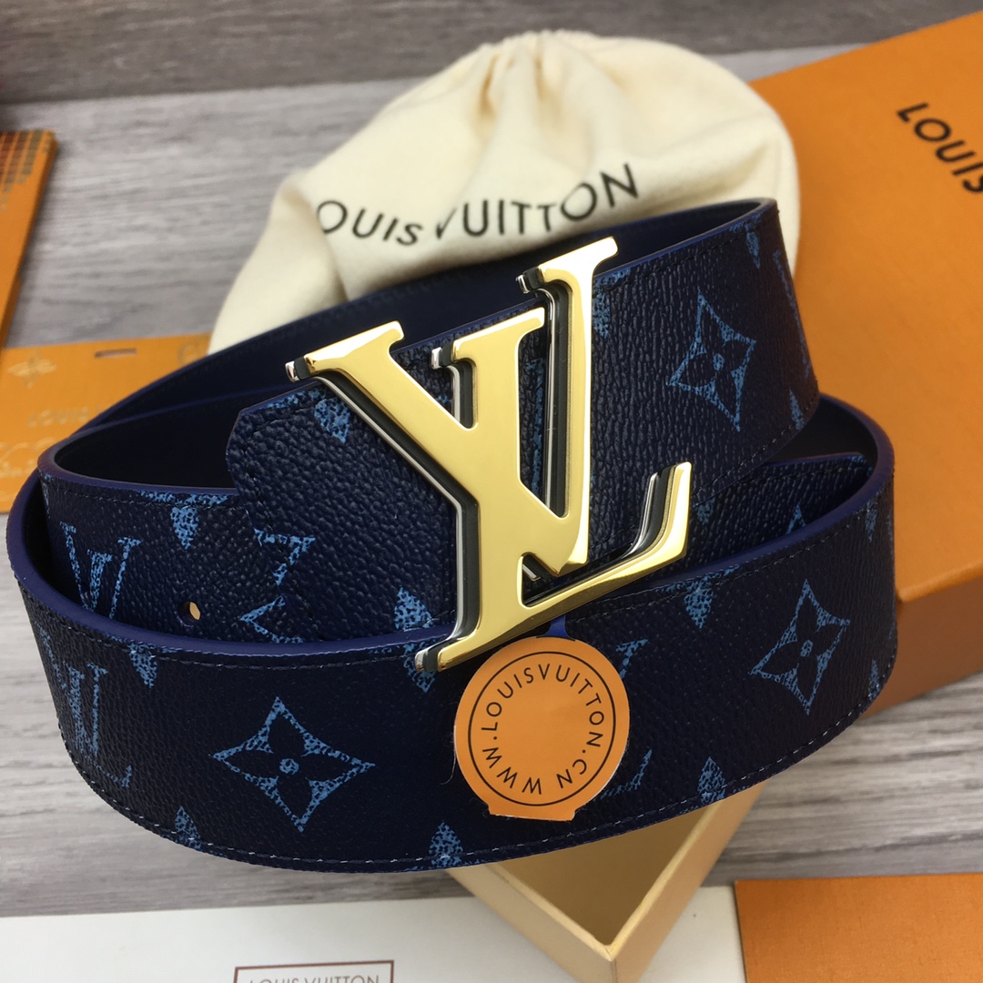 Louis Vuitton LV Custom Gradient Letter 4cm Reversible Belt