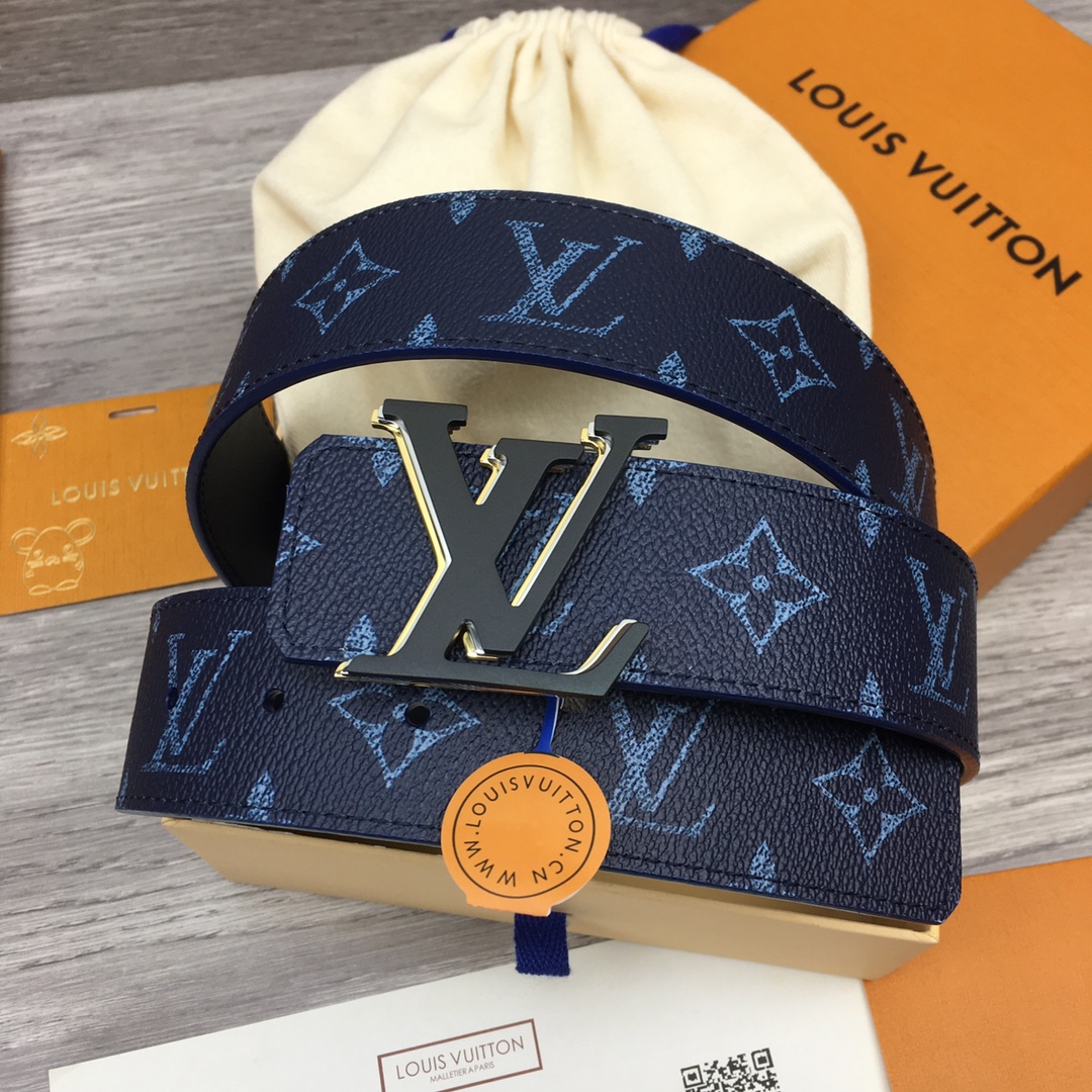 Louis Vuitton LV Custom Gradient Letter 4cm Reversible Belt