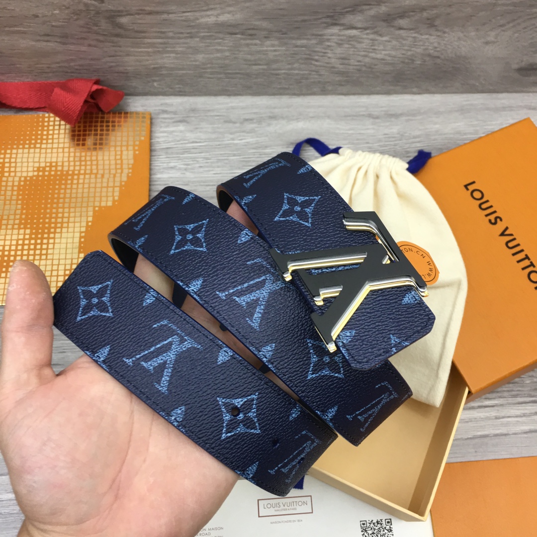 Louis Vuitton LV Custom Gradient Letter 4cm Reversible Belt