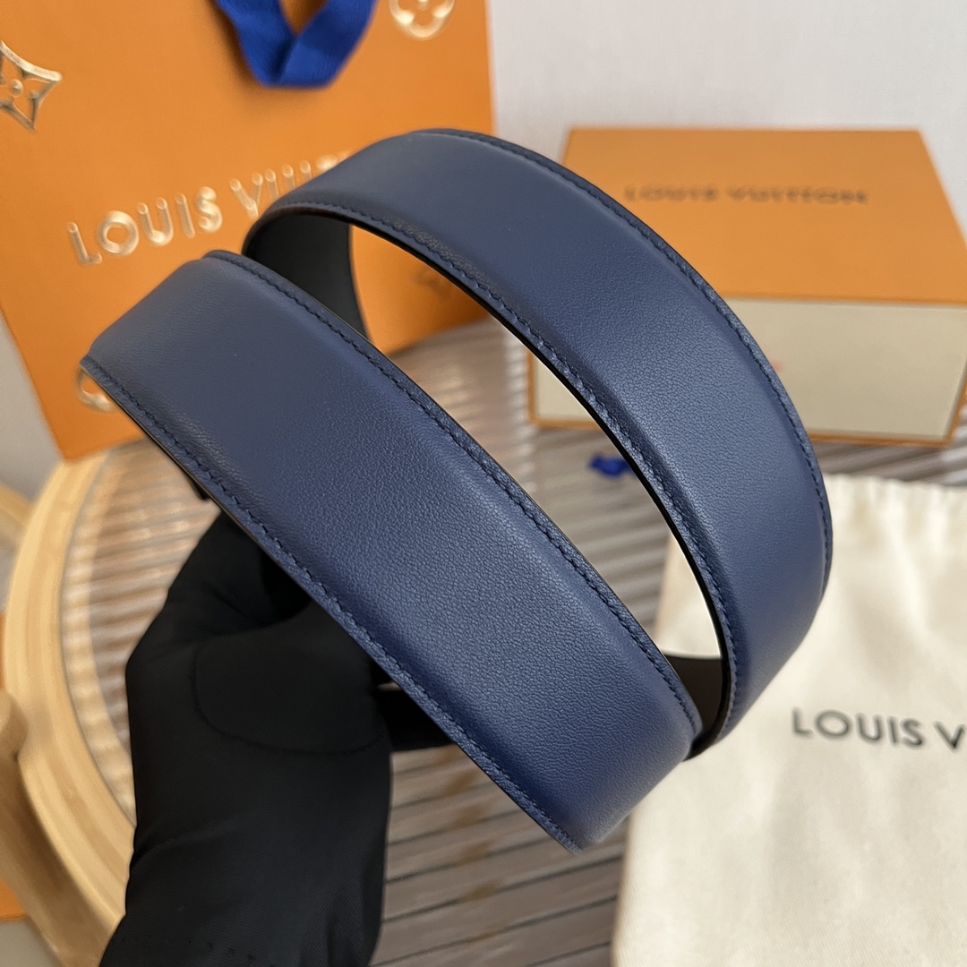 Louis Vuitton LV Men's Reversible Calfskin Leather Belt