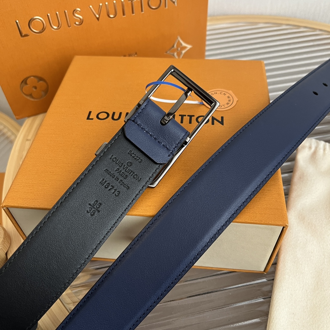 Louis Vuitton LV Men's Reversible Calfskin Leather Belt