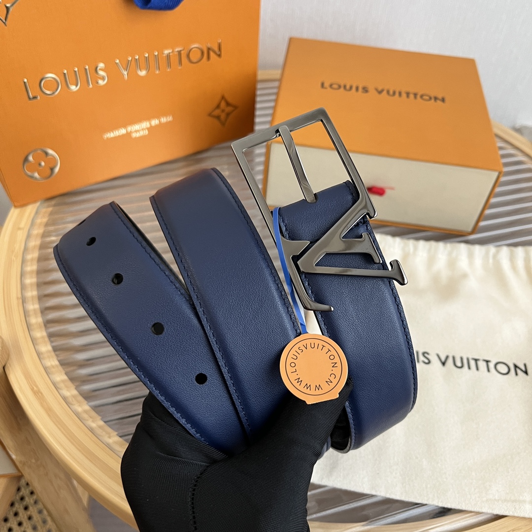 Louis Vuitton LV Men's Reversible Calfskin Leather Belt