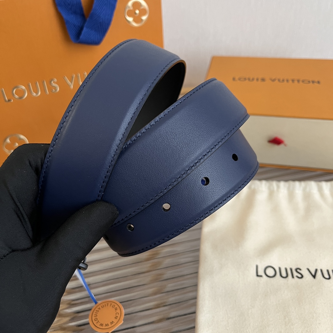 Louis Vuitton LV Men's Reversible Calfskin Leather Belt