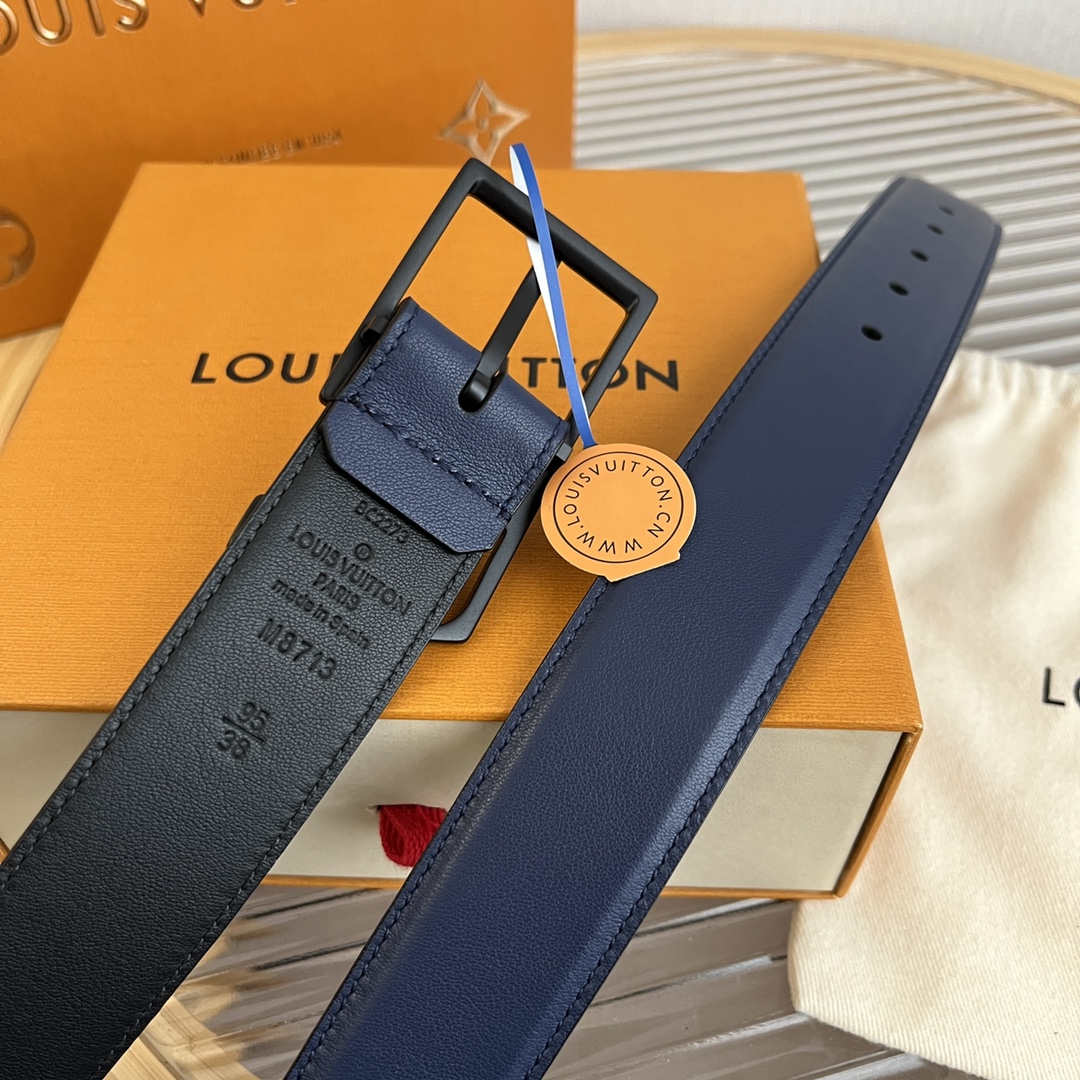 Louis Vuitton LV Men's Reversible Calfskin Leather Belt