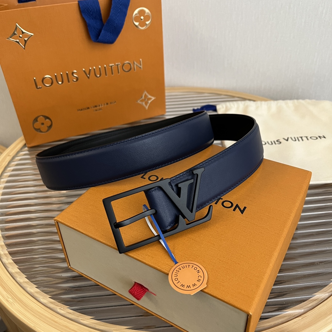 Louis Vuitton LV Men's Reversible Calfskin Leather Belt