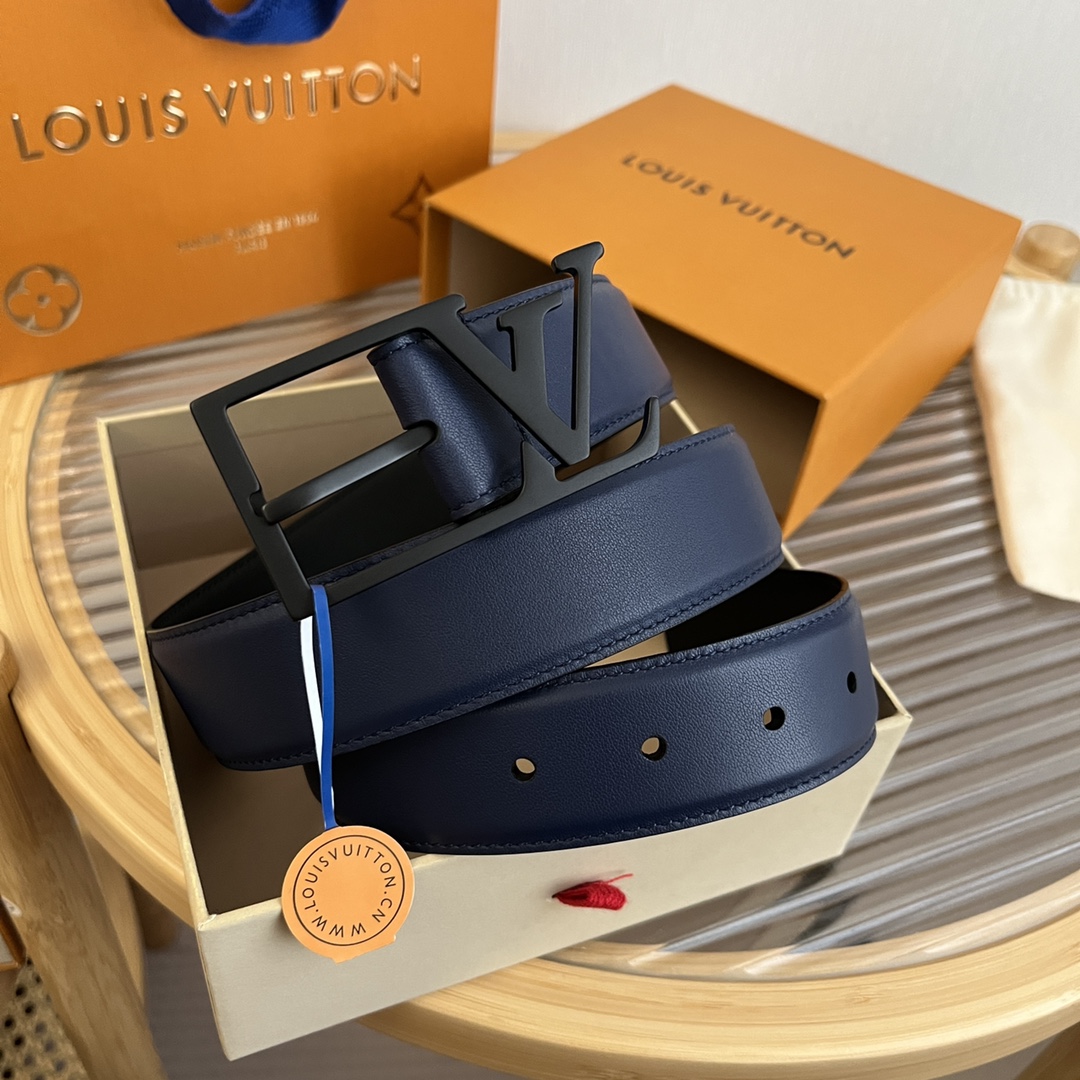 Louis Vuitton LV Men's Reversible Calfskin Leather Belt