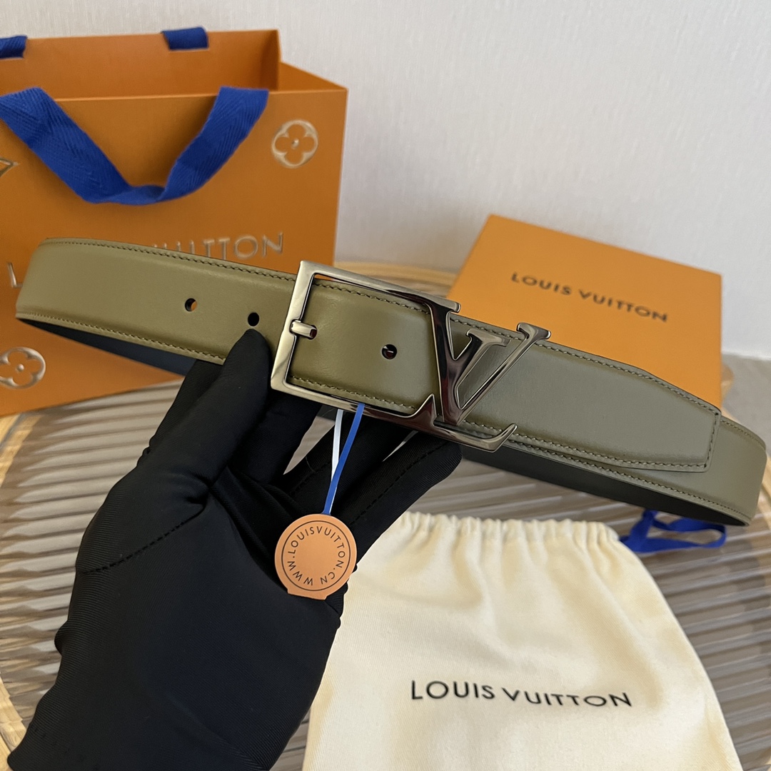 Louis Vuitton LV Men's Reversible Calfskin Leather Belt