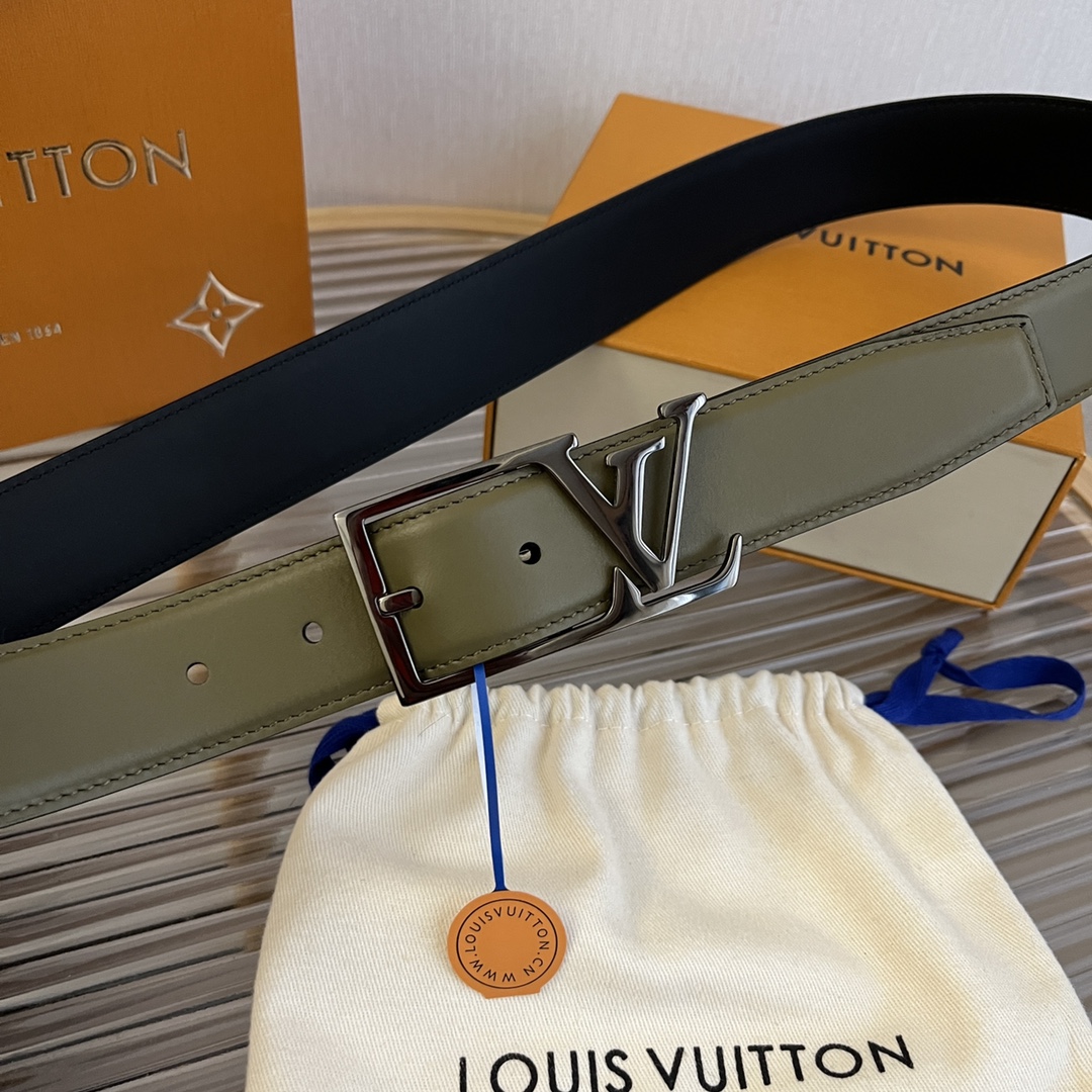 Louis Vuitton LV Men's Reversible Calfskin Leather Belt