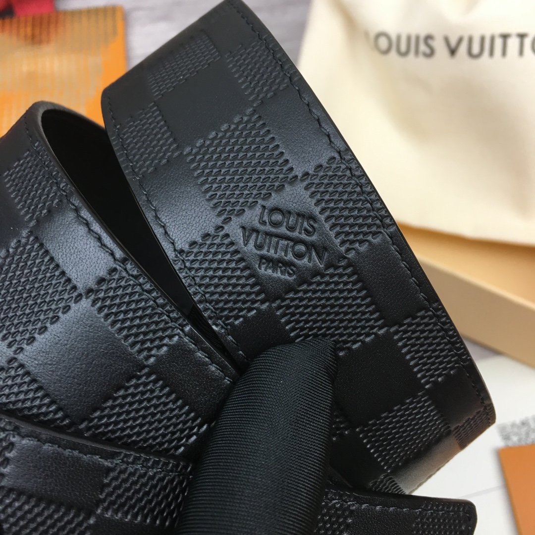 Louis Vuitton LV Men's Classic Monogram Embossed Belt