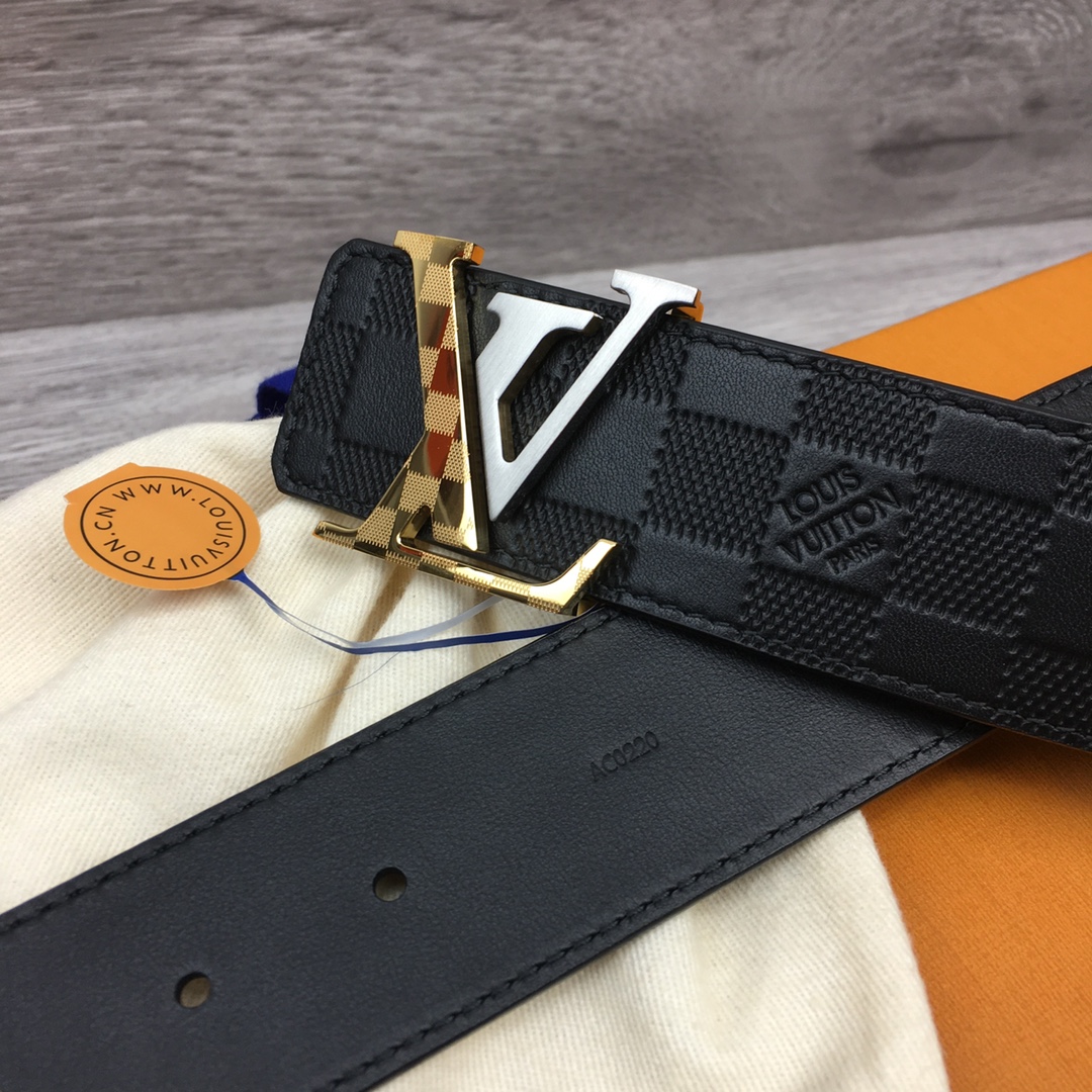 Louis Vuitton LV Men's Classic Monogram Embossed Belt