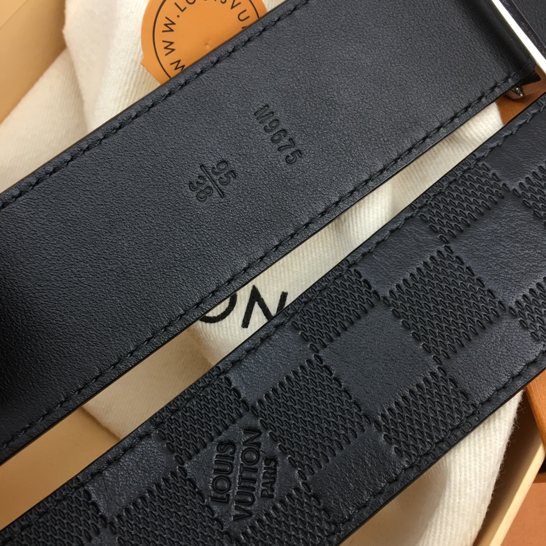 Louis Vuitton LV Men's Classic Monogram Embossed Belt