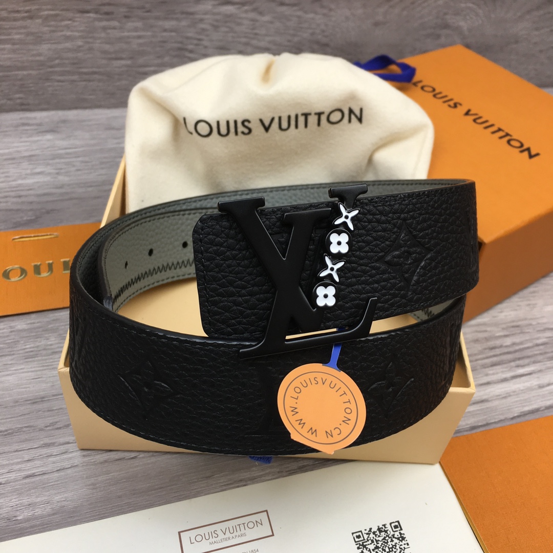 Louis Vuitton LV Men's Reversible Litchi Pattern Belt