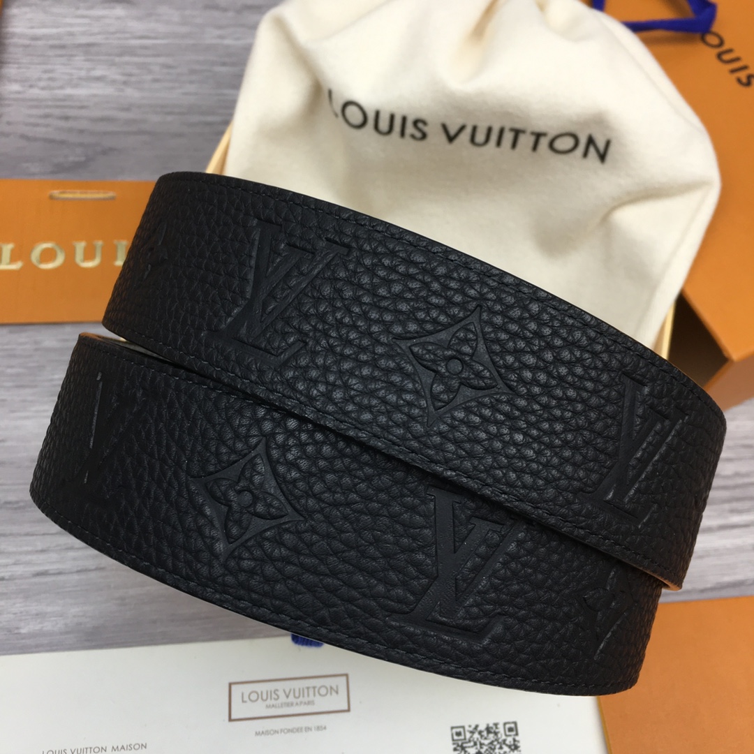 Louis Vuitton LV Men's Reversible Litchi Pattern Belt