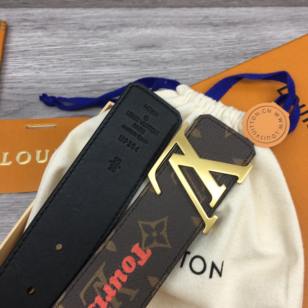 Louis Vuitton LV Men's Reversible Canvas Belt