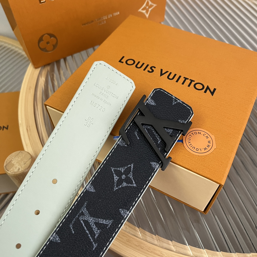 Louis Vuitton LV Custom 4cm Reversible Canvas Belt