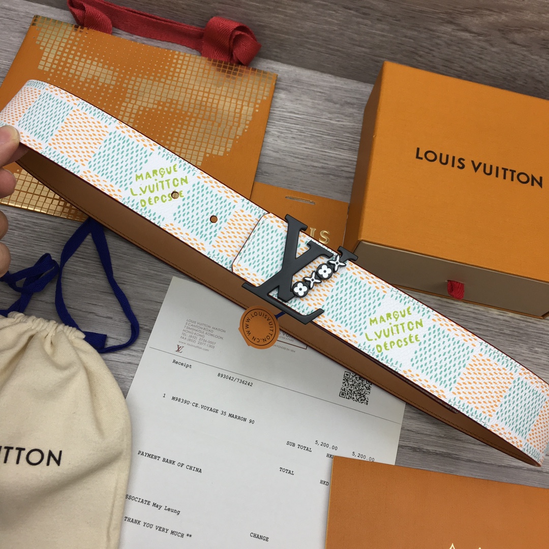 Louis Vuitton Men's Custom Canvas Belt