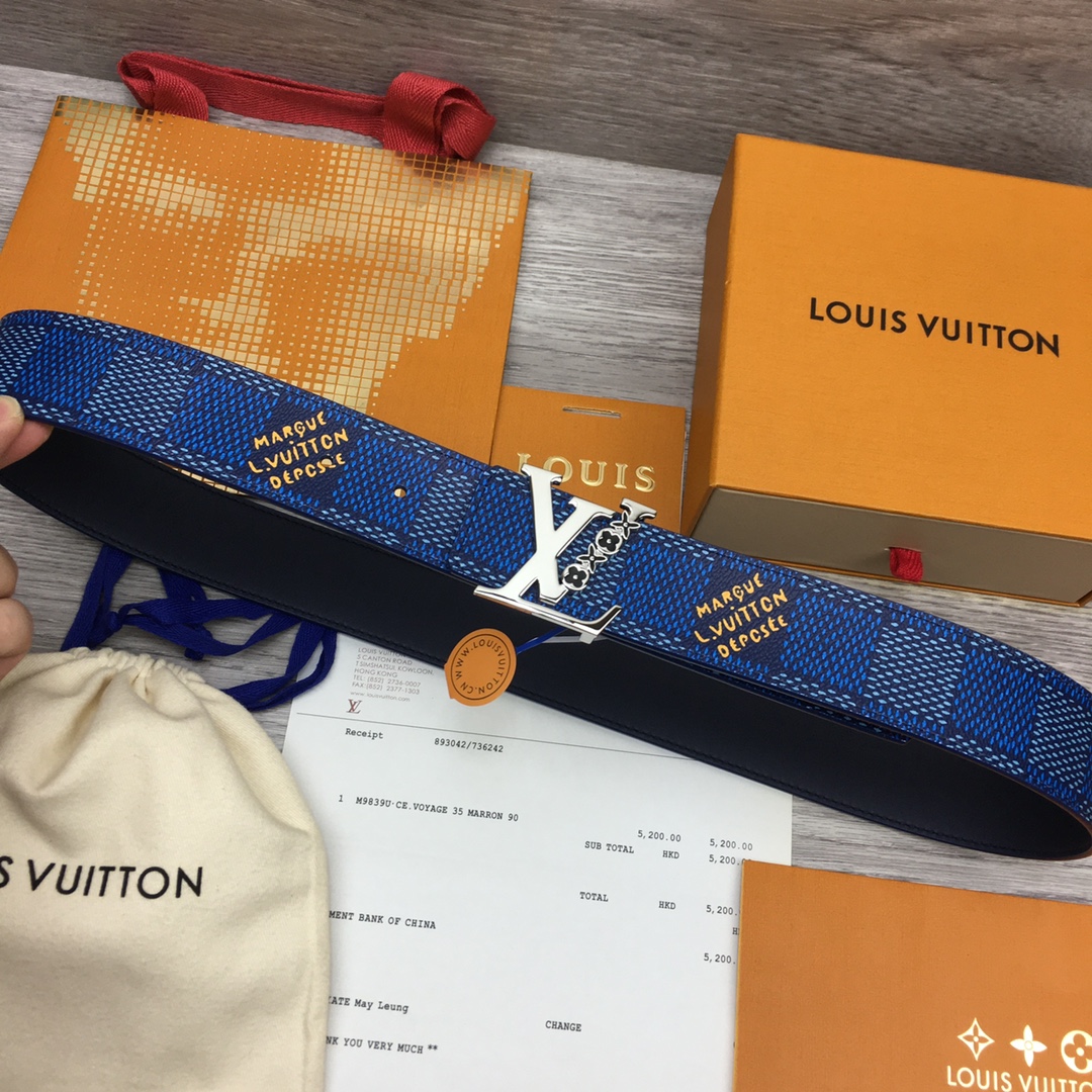 Louis Vuitton Men's Custom Canvas Belt