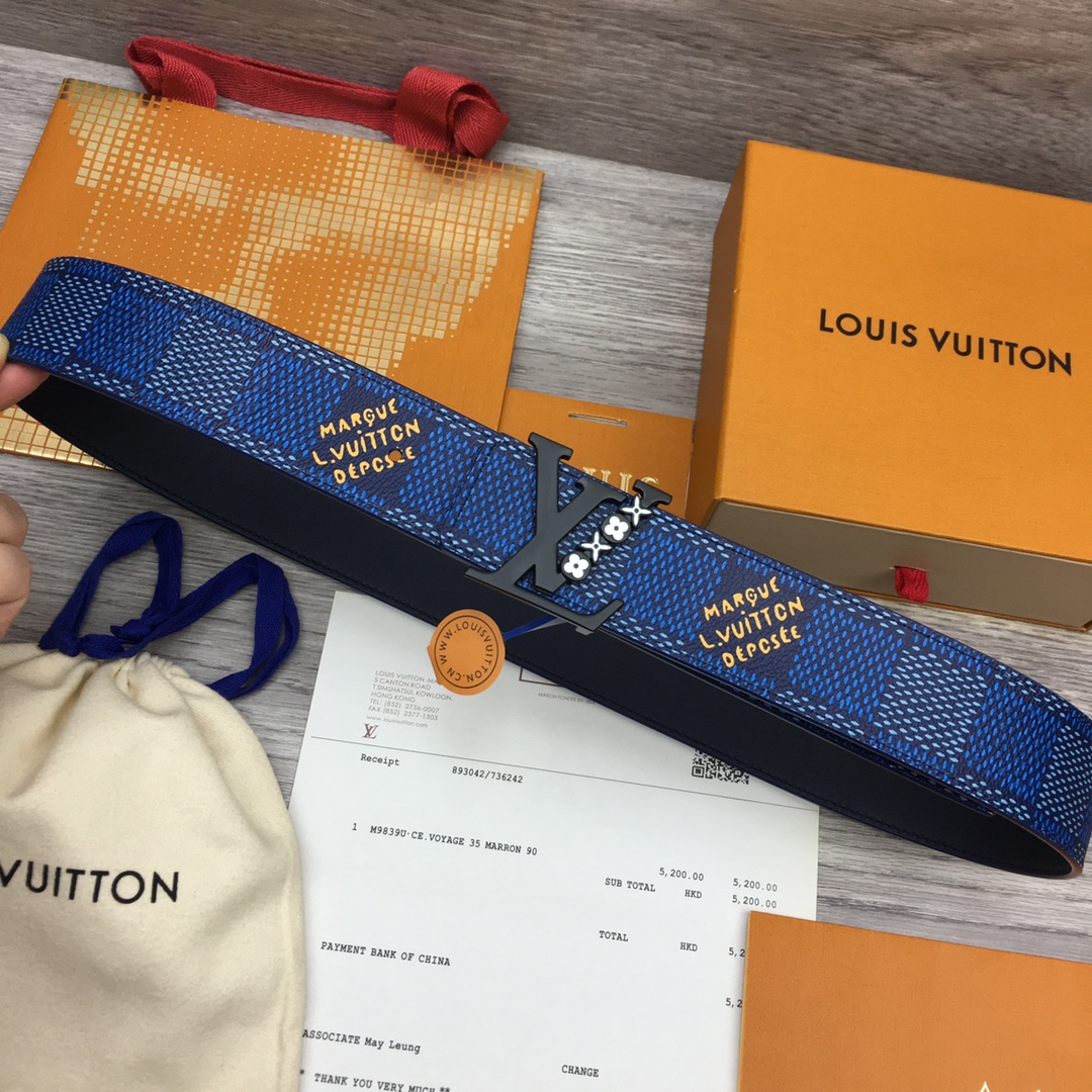 Louis Vuitton Men's Custom Canvas Belt