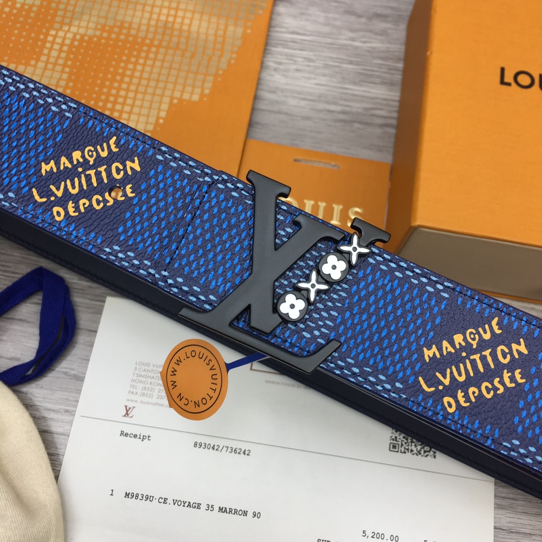 Louis Vuitton Men's Custom Canvas Belt