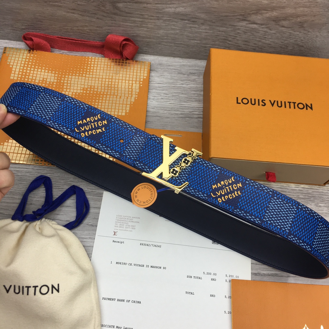 Louis Vuitton Men's Custom Canvas Belt