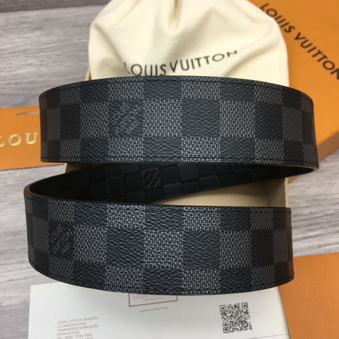 Louis Vuitton Men's Casual Reversible Canvas Belt