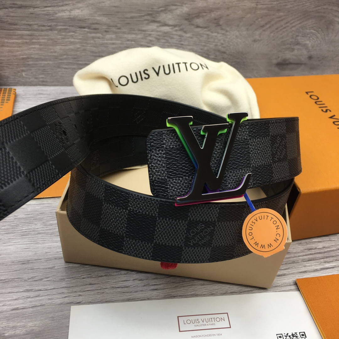 Louis Vuitton Men's Casual Reversible Canvas Belt