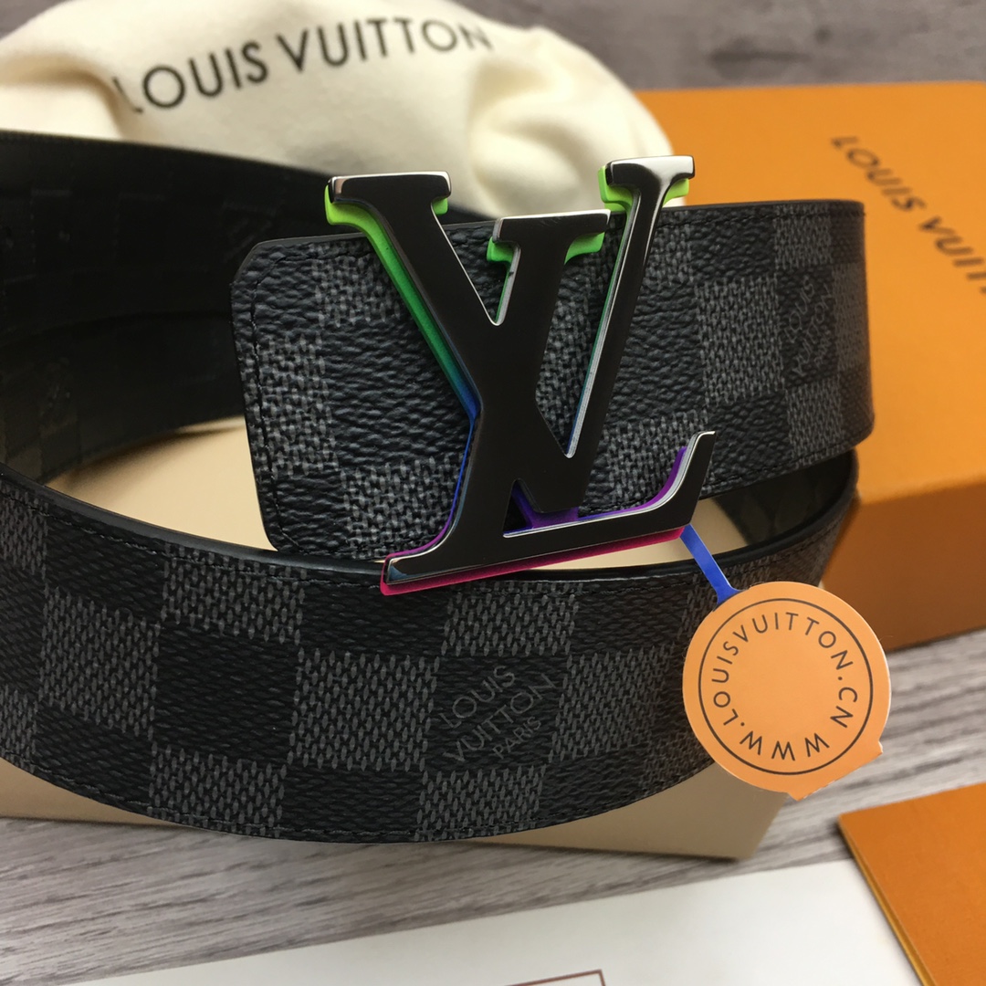 Louis Vuitton Men's Casual Reversible Canvas Belt