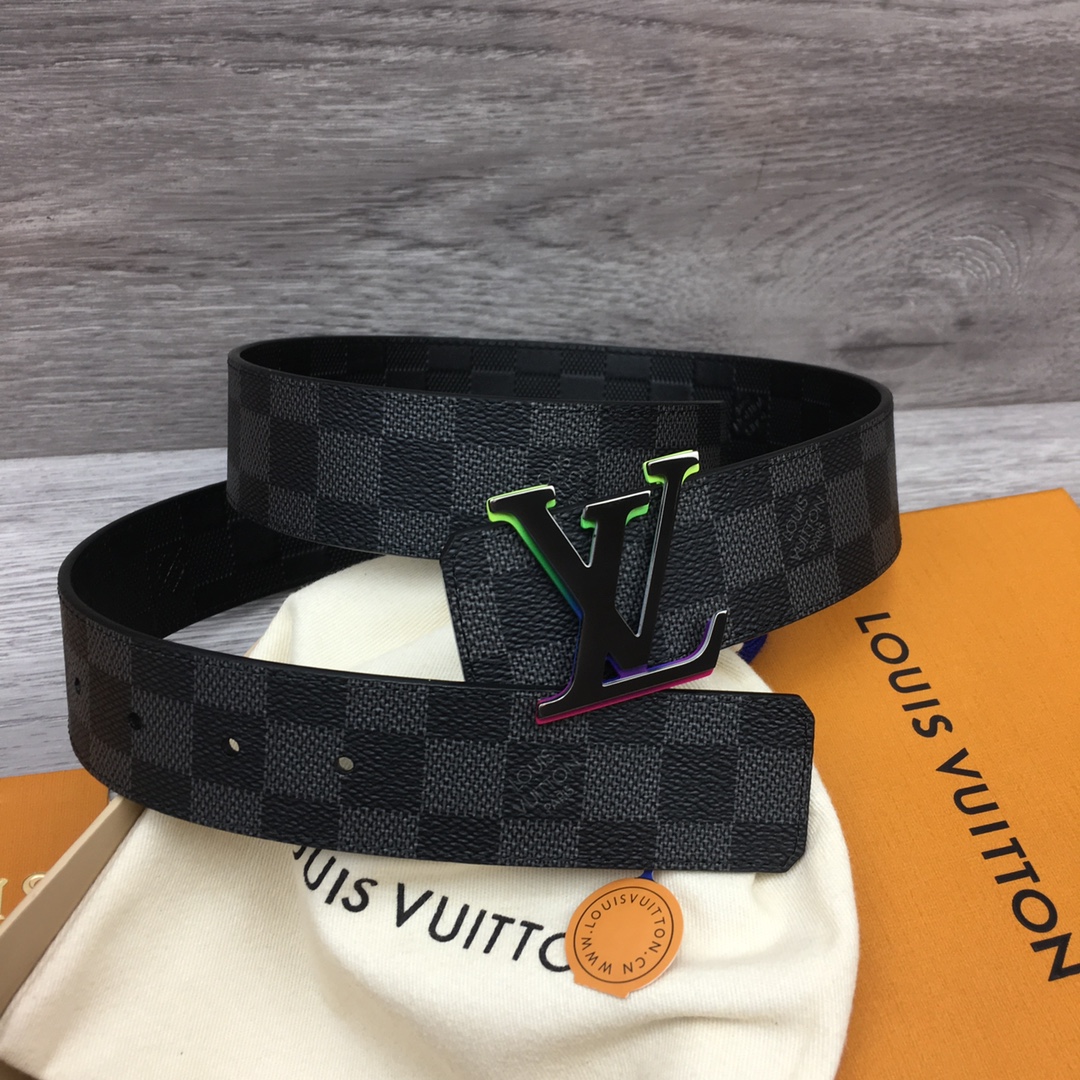 Louis Vuitton Men's Casual Reversible Canvas Belt