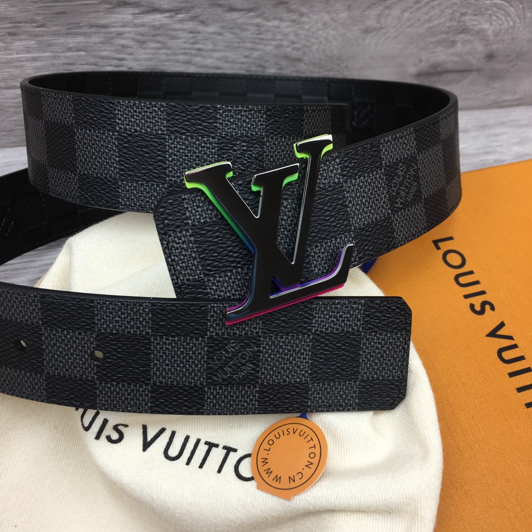 Louis Vuitton Men's Casual Reversible Canvas Belt