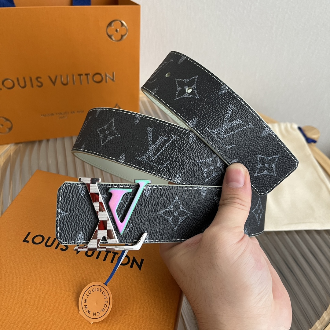 Louis Vuitton LV Custom 4cm Reversible Canvas Belt