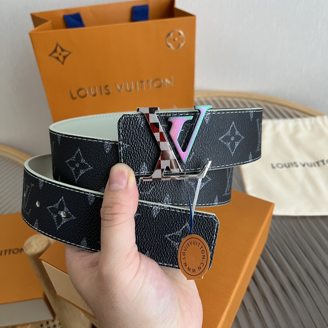 Louis Vuitton LV Custom 4cm Reversible Canvas Belt