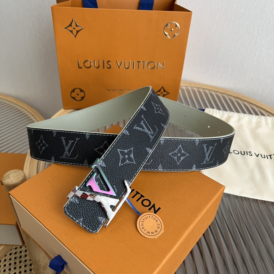 Louis Vuitton LV Custom 4cm Reversible Canvas Belt