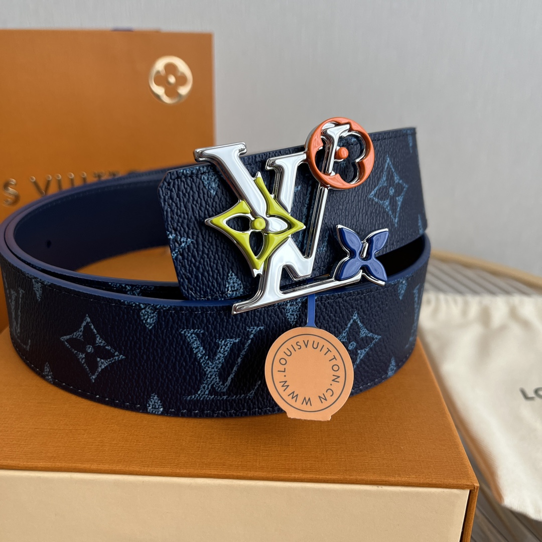 Louis Vuitton LV Custom 4cm Reversible Canvas Belt