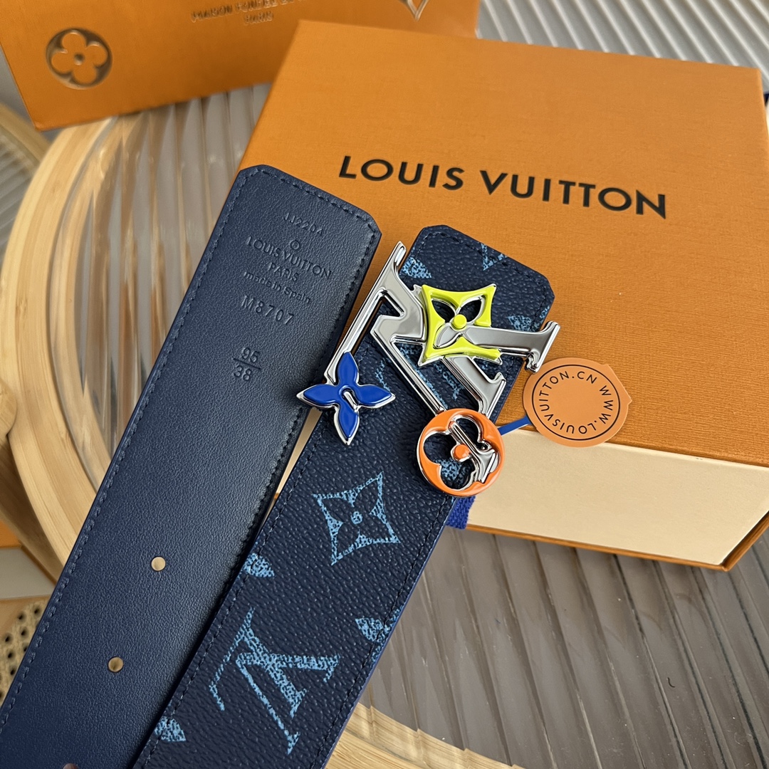 Louis Vuitton LV Custom 4cm Reversible Canvas Belt